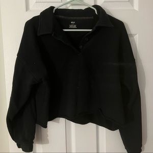 Aerie Cropped Collared Sweater